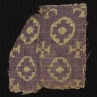 Fabric fragment - Fragment of silk with cross and rosette pattern